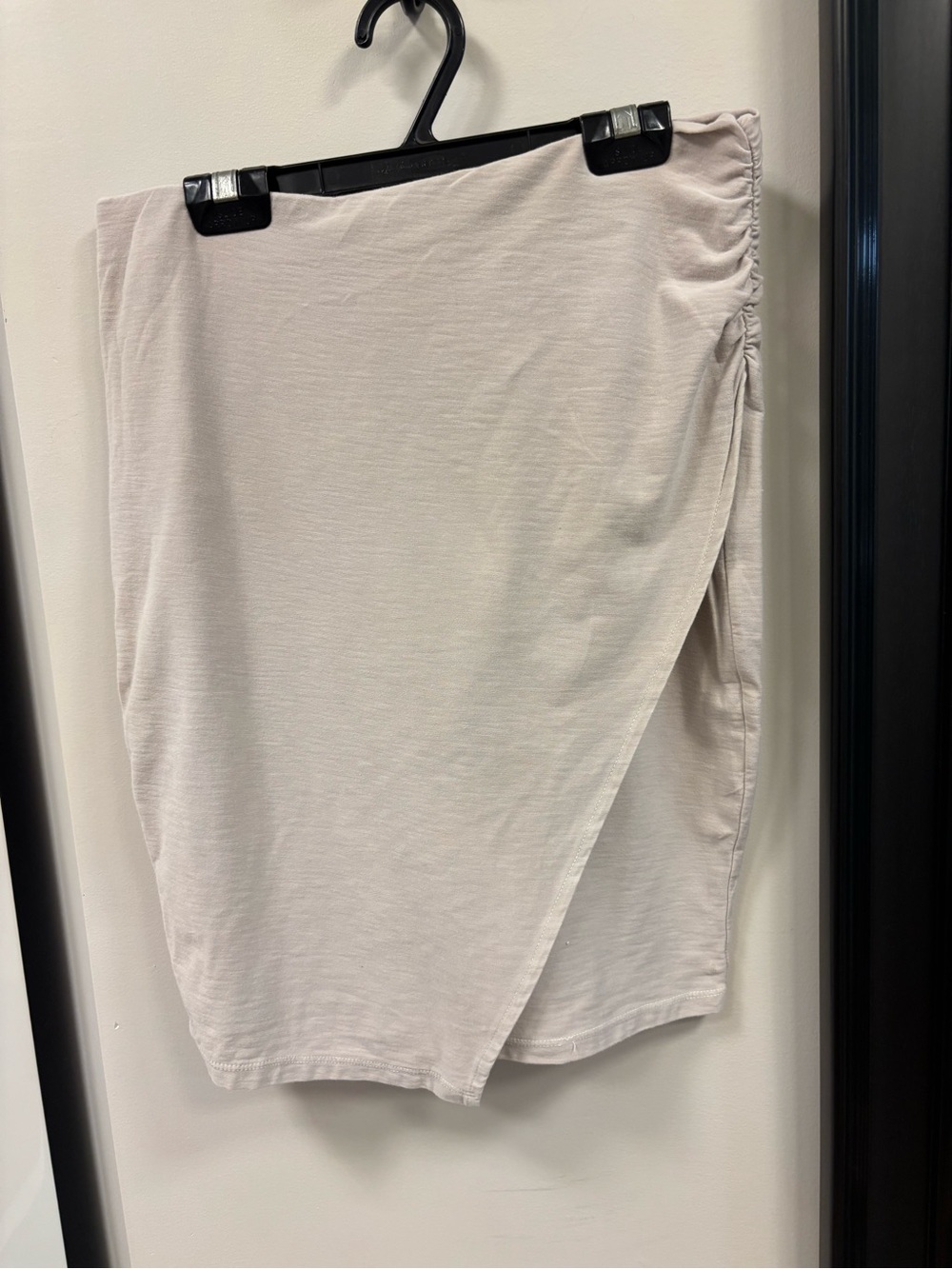 James Perse Light Cream Wrap-Style Mini Skirt